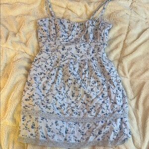 Hollister Floral Blue and White Dress